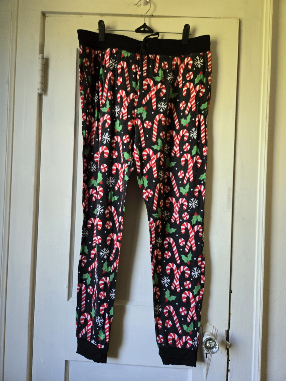 Little Sleepies Candy Cane Holiday Jogger Pants Women's Medium